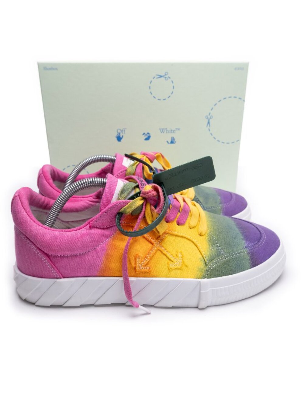 OFF-WHITE Multicolor Low Vulcanized Canvas Sneakers size 42